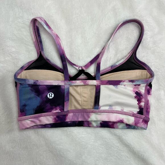 Lululemon Sweaty Endeavor Blooming Pixie Strappy Back Sports Bra Size 4 - Picture 7 of 10
